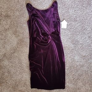 Calvin Klein burgandy velvet dress
